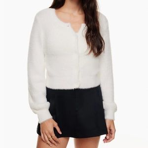 Aritzia Sunday Best White Carmen Cardigan